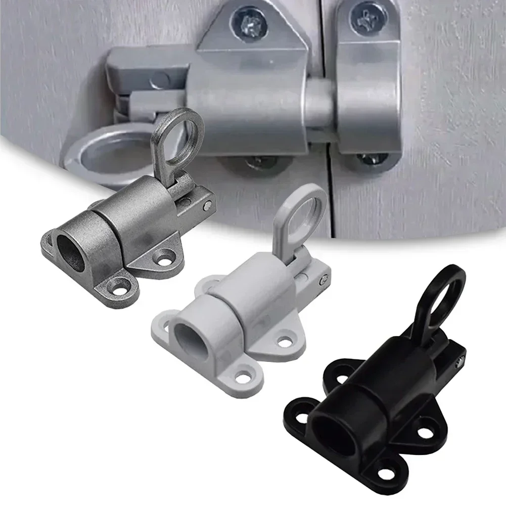 Spring Loaded Window Door Bolt Gate Security Pull Ring Spring Bounce Door Bolt Automatic Latch Gate Lock Hook Self-Closing door latch door lock cylinder