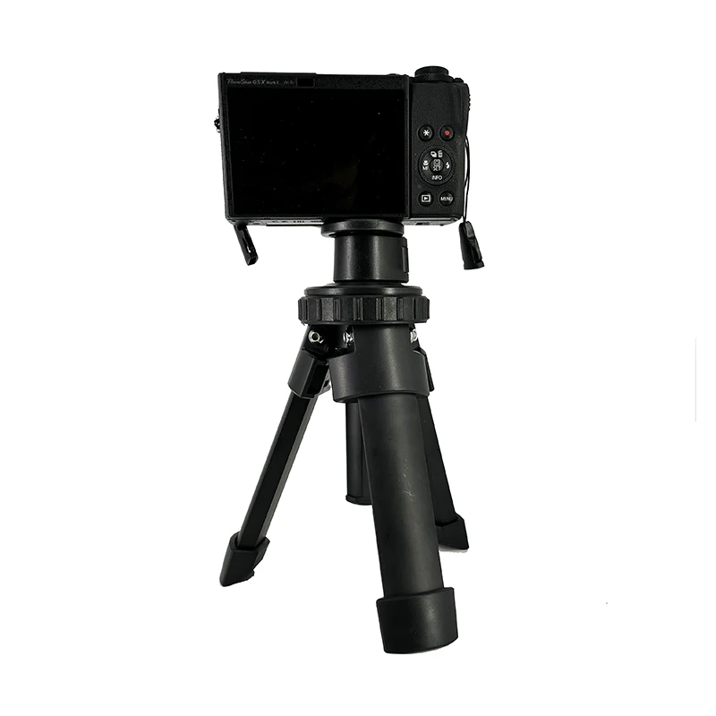 Profissional Mini Camera Stick, Tiro Caça Telescópio Tripé, Alumínio ao ar livre, V Yoke Cabeça, Ajuste de altura para Outdoor