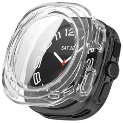 Premium Tempered Glass Waterproof Watch Case Cover - 47mm (Transparent)