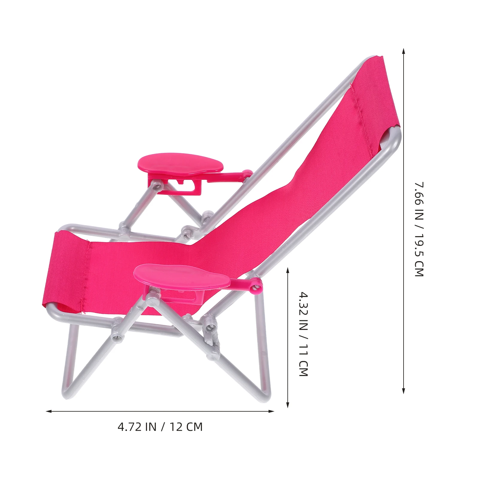 Mini Folding Bed Simulation Folding Chair Toy Mini Deck Chair Beach Chairs Outdoor Loungers Fishing Chairs Wooden Material