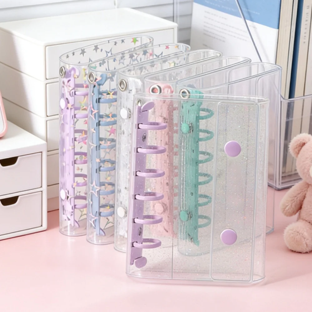 Compact Glitter Stationery Binder Notebook and Portable Notepad Organizer
