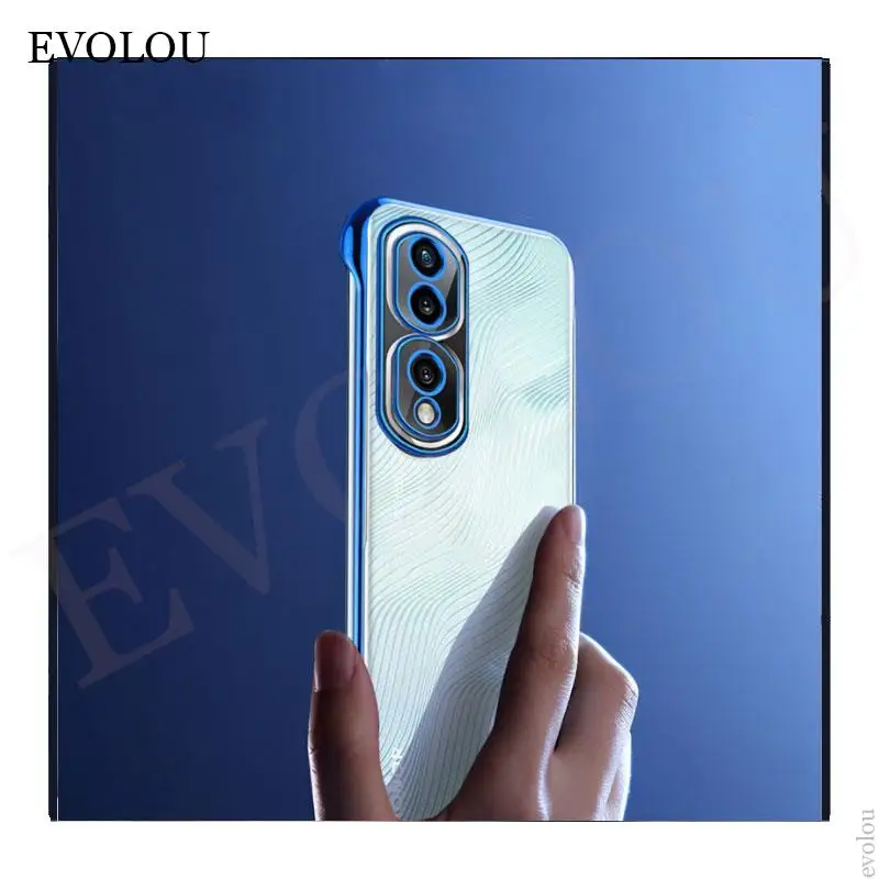 Enhanced Plating Frameless Transparent Hard Cover with Camera Protect Ring - Ultra Thin and Clear Design