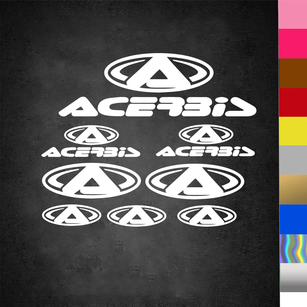 Motorcycle Sponsor stickers Acerbis adhesive vinyls Decal for motor Helmet Decor motorcycle stickers self adhesive honeycomb car decals stickers helmet decal waterproof stickers motor bumper creative sticker