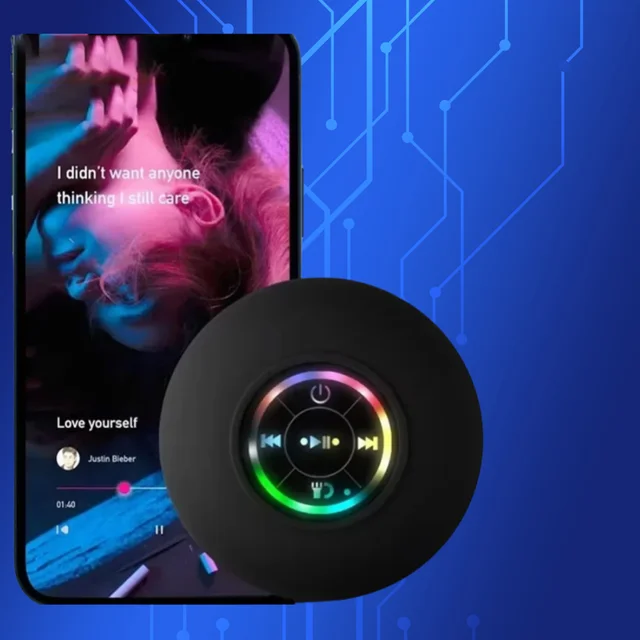 2025 Waterproof Wireless LED Bluetooth Speaker, Suction Cup, Portable Stereo 2