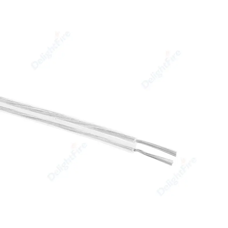 Transparent 2-Pin Speaker Wire for Audio and LED Systems