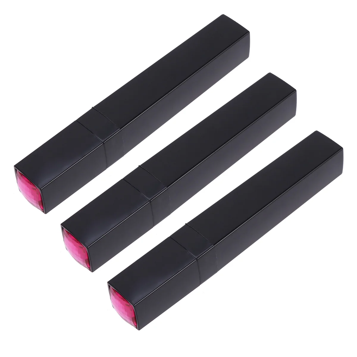 

3pcs 12g Sqaure Empty Mascara Tube Eyelash Glue Bottle Eyeliner Tube Eyelashes Vials Tube Bottle Holder Container (Black)