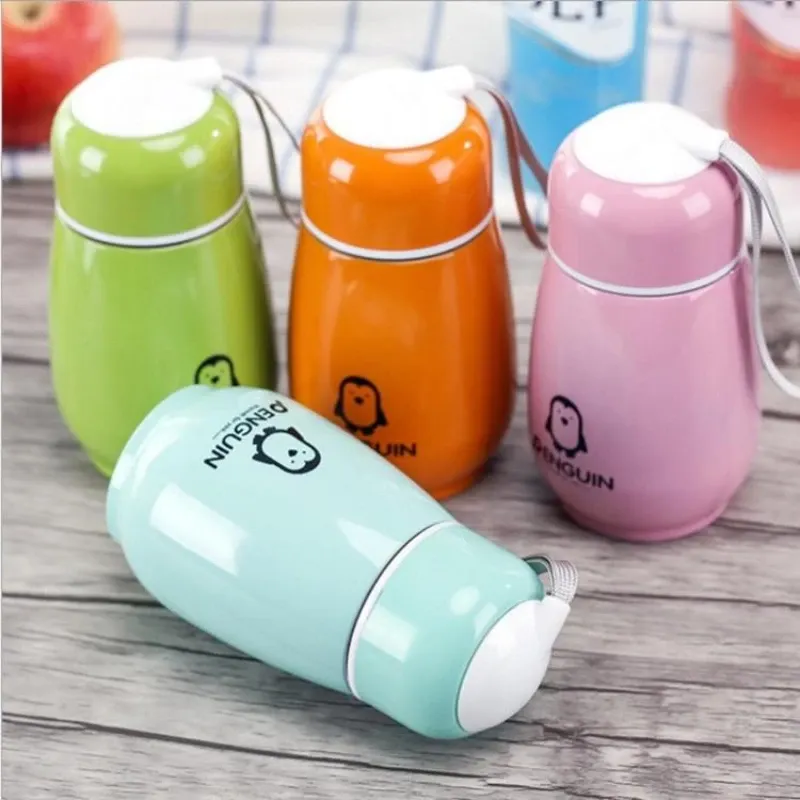  1Pc Approx. 150ml Vacuum Flask Outdoor Thermal Cup Penguin Coffee Sports Water Bottle Mug 