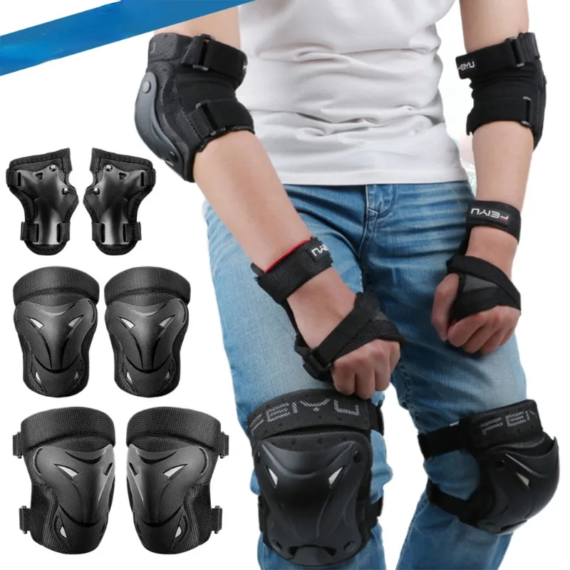 

6Pcs/Set Roller Skating Protector Elbow Knee Pads Wrist Guard Kids Adults Riding Skateboard BMX Bicycle Sports Protective Gear