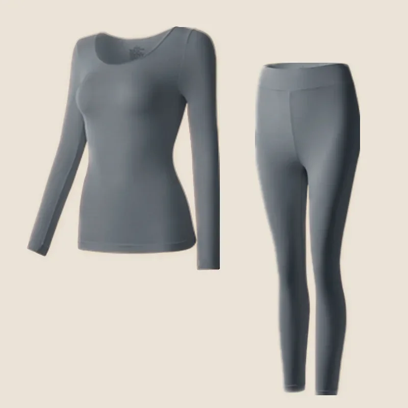 Women's Thermal Underwear Set Woman 2 Pieces Seamless Long Highly Elastic Autumn Winter Thermal Set For Women thermal shirt