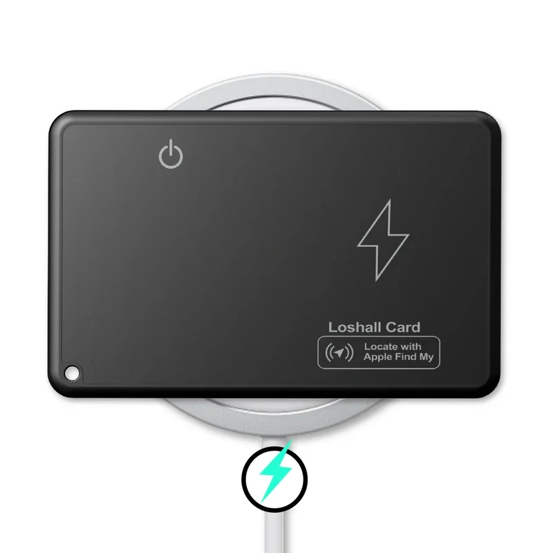 Waterproof Thin tracker card wireless charging tracking location GPS Item Tag locator Apple find my app smart tracker