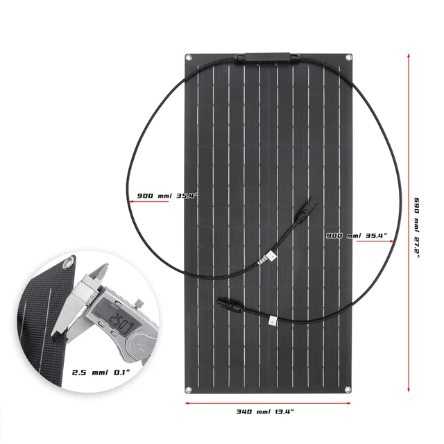 600W 300W Solar Panel 18V Monocrystalline Silicon Solar Cell Power Bank Outdoor Charging for Camping Roof Motorhome RV Car Boat 3