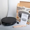 Houselin 12" Griddle & Crepe Maker, Non-Stick Electric Crepe Pan Batter Spreader & Recipe Guide- Dual Use for Eggs Pancakes 5