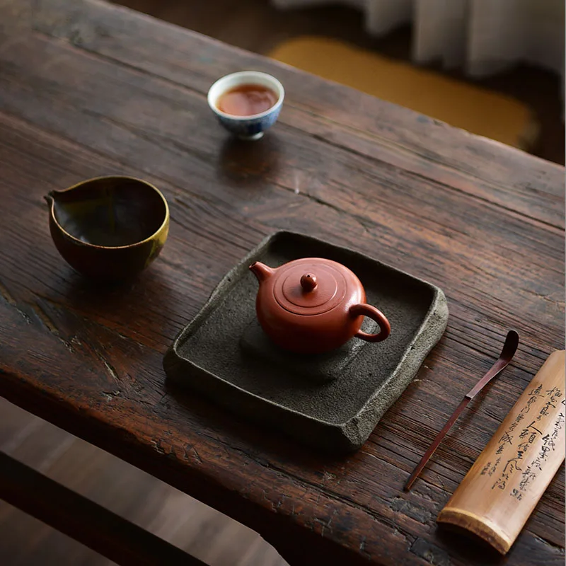 Tee tablett Teekanne Untertasse Wassersp eicher Steinplatte Antik Tee geschirr Home Tisch dekoration Büro zubehör Kung Fu Teaset Tee board – Detail 6