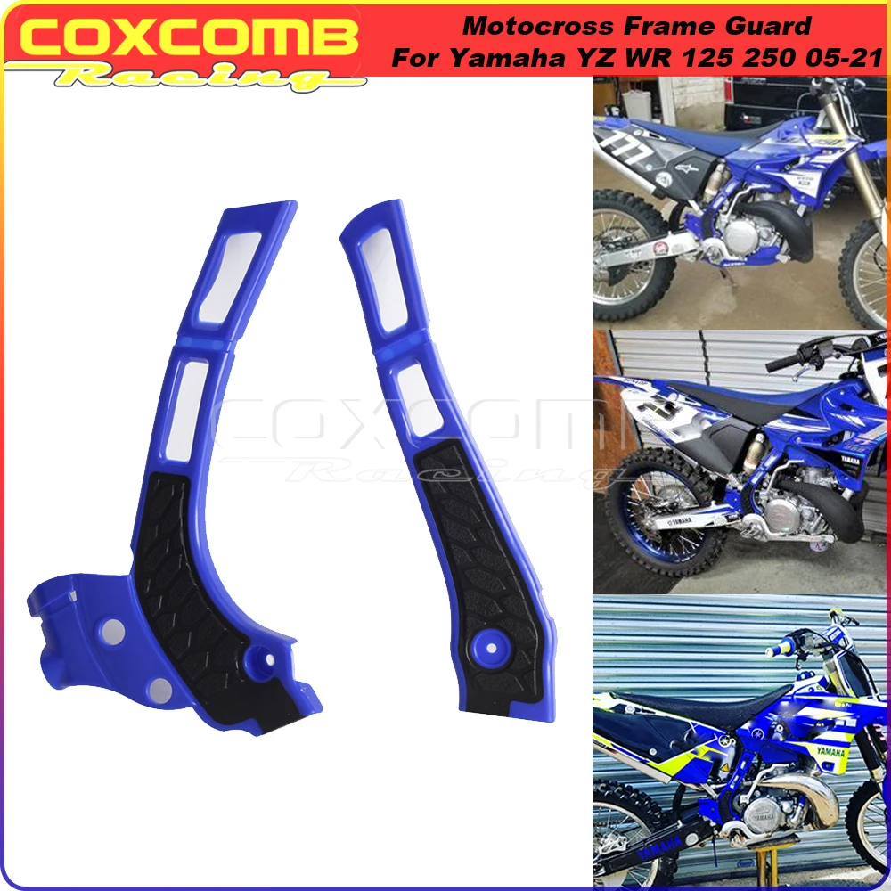 Blue Motocross Frame Guard For Yamaha Yz125 Yz250 Wr125 Wr250 Yz250x