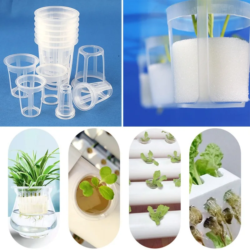 Hydroponic Basket Garden Vegetable Soilless Grow Net Pot Greenhouse Plant Clone Grow Pots Net Nursery Cup 50Pcs/Lot nursery pots