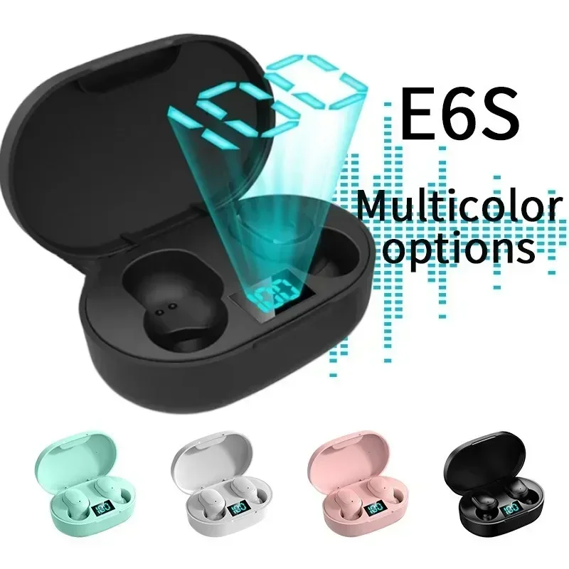 TWS E6S Bluetooth Earphones Wireless Bluetooth Headset Noise Cancelling Headsets With Microphone Headphones For Iconic Brand Redmi