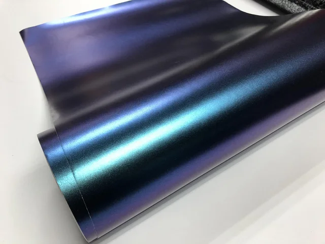 1.52*25m Matte Chameleon Glitter PVC Vinyl Sticker Car Wrap Film Sparking  Diamond Chamelen light blue purple Car Sticker - AliExpress