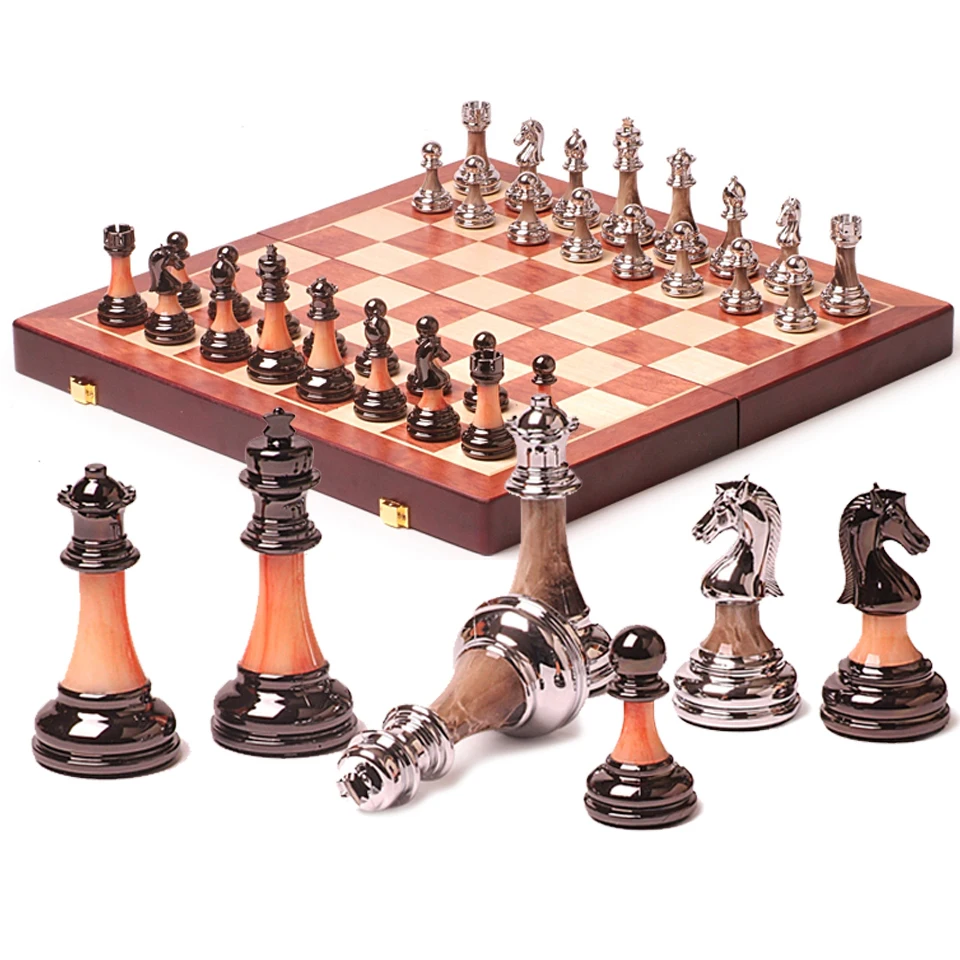 Luxury-Big-Chess-Set-International-Travel-Chess-Table-Game-Folding ...