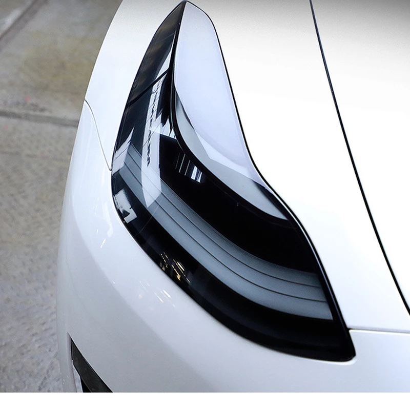 Front Headlamp Car Styling Sticker For Tesla Model 3 Y Headlamps TPU
