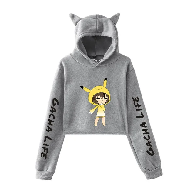 Jogo gacha vida hoodie roupas kawaii topos hoodie feminino harajuku gacha  vida fora do ombro moletom femme meninas mulher - AliExpress