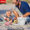 New 9PCS/8PCS Summer Beach Set Toys For Kids Digging Sand Plastic Bucket Watering Bottle Shovels Children Beach Water Game Toys 1