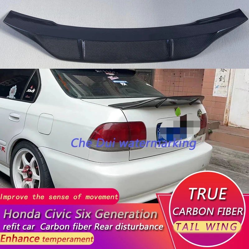 Rear Trunk Lid Ducktail Lip Spoilers Wing For Honda Civic Six
