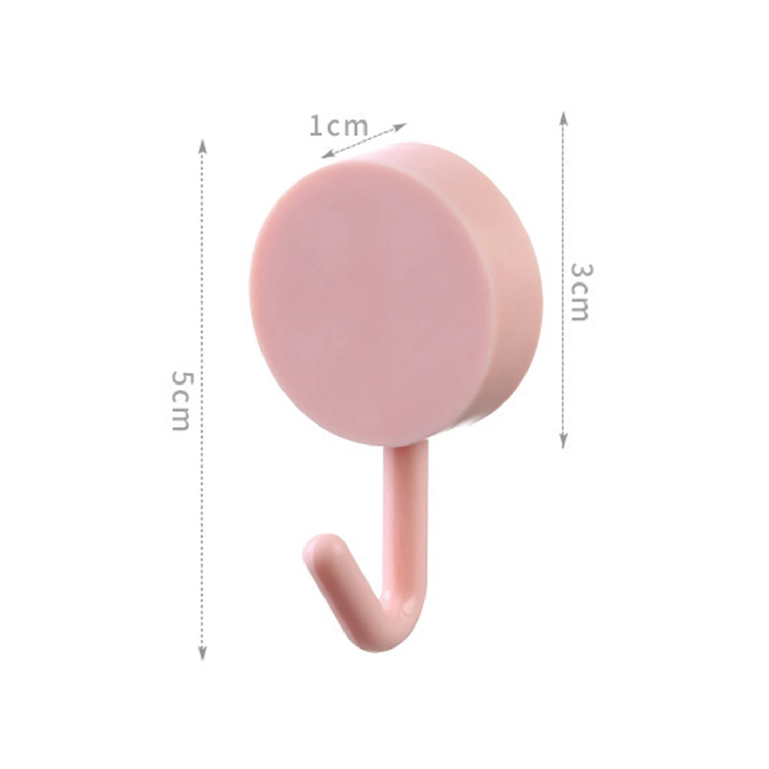 Set of 10 Colorful Round Self-Adhesive Wall Hooks for Home Décor and Organization