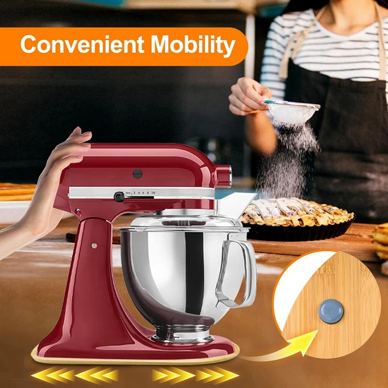 Bamboo Mixer Slider For Kitchenaid 5-8 Qt Bowl-Lift Stand Mixer, Kitchen Countertop Storage Accessoriesm12k 2