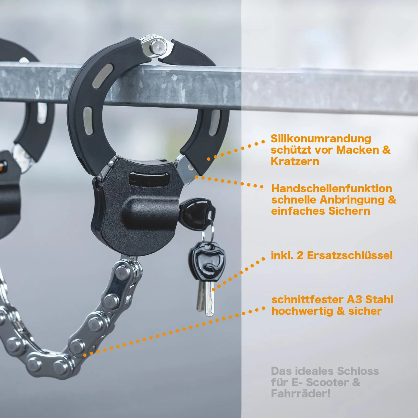 HeavyDutySecurityLockforScootersBicyclesPramsBlackHighTech