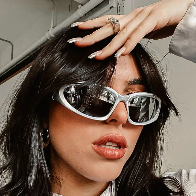 Lunettes De Soleil Y2K Futuristes - Style Punk, Techno, Rave, Protection UV400, Unisexe