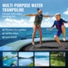 VEVOR 12 ft Inflatable Water Bouncer Portable Bounce Swim Platform Kids Adults Floating Rebounder for Pool Lake Water Sports 6