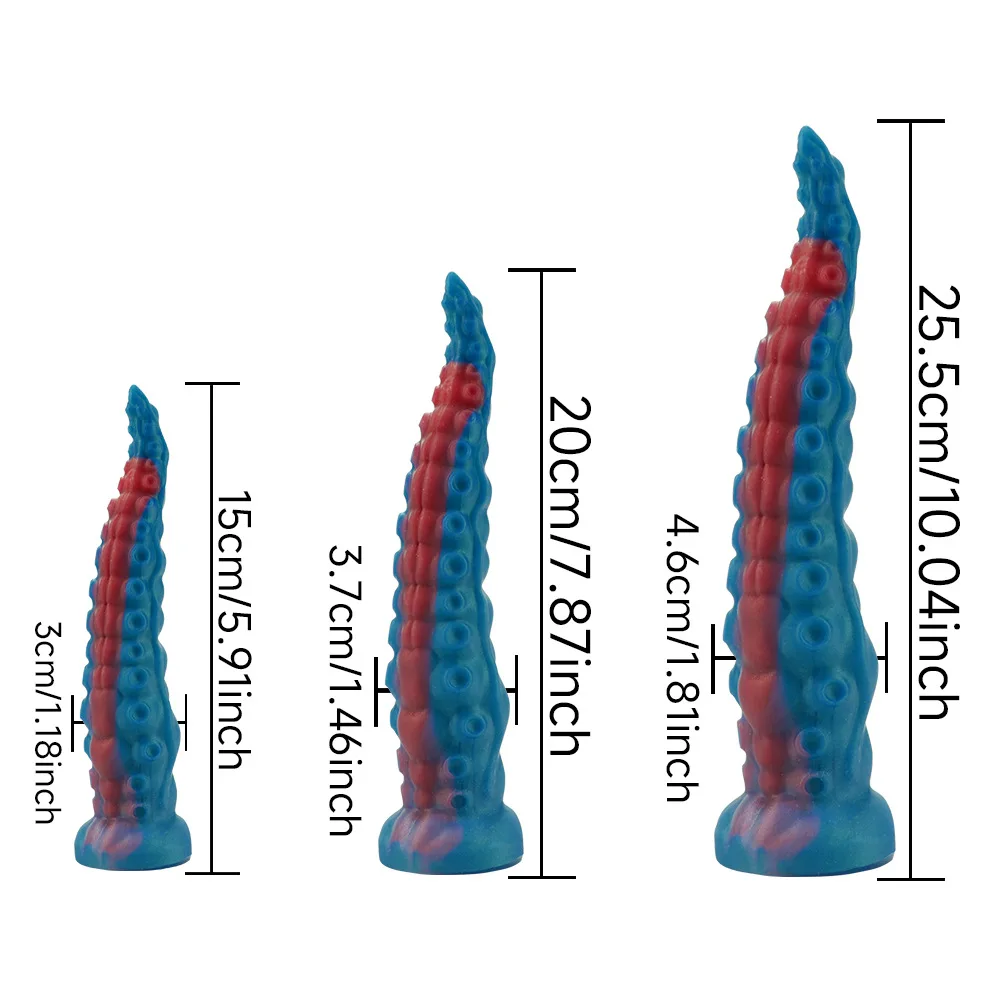 Silicone Space Octopus Anal Plug With Tentacle Whip Unisex Toy_voghion.com