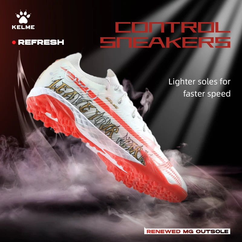 Football Boots KELME Man MG Soccer Shoes Artificial Grass Slip-Resistant Cushioning Training Football Boot AG Sports Training Shoes