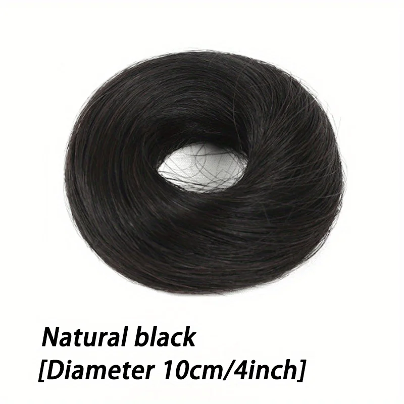 Women's Tousled Messy Bun Hair Piece Effortless Synthetic Updo with Elastic Rubber Band Ideal for Weddings, Parties, and Events