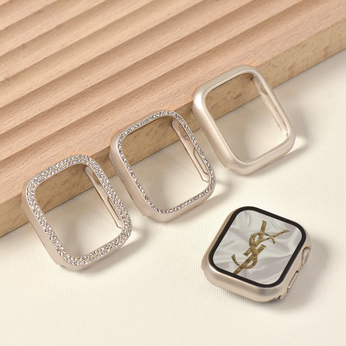 Жесткий Чехол-бампер из поликарбоната со звездным светом для Apple Watch 41 мм 45 мм S9 7 8 6 5 42 мм 38 мм SE 40 мм 44 мм защитный бампер для iwatch рамка 49 мм