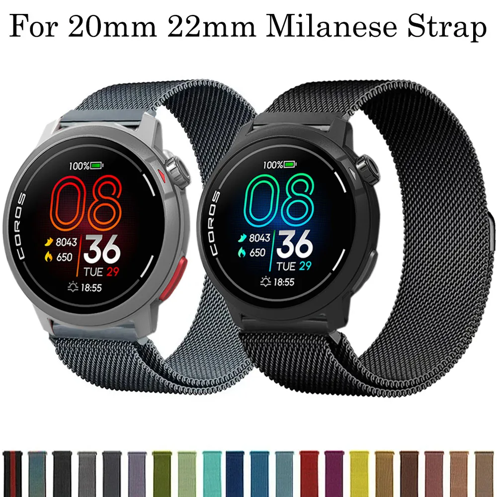 Stylish Metal Milanese Watch Strap - 22mm/20mm