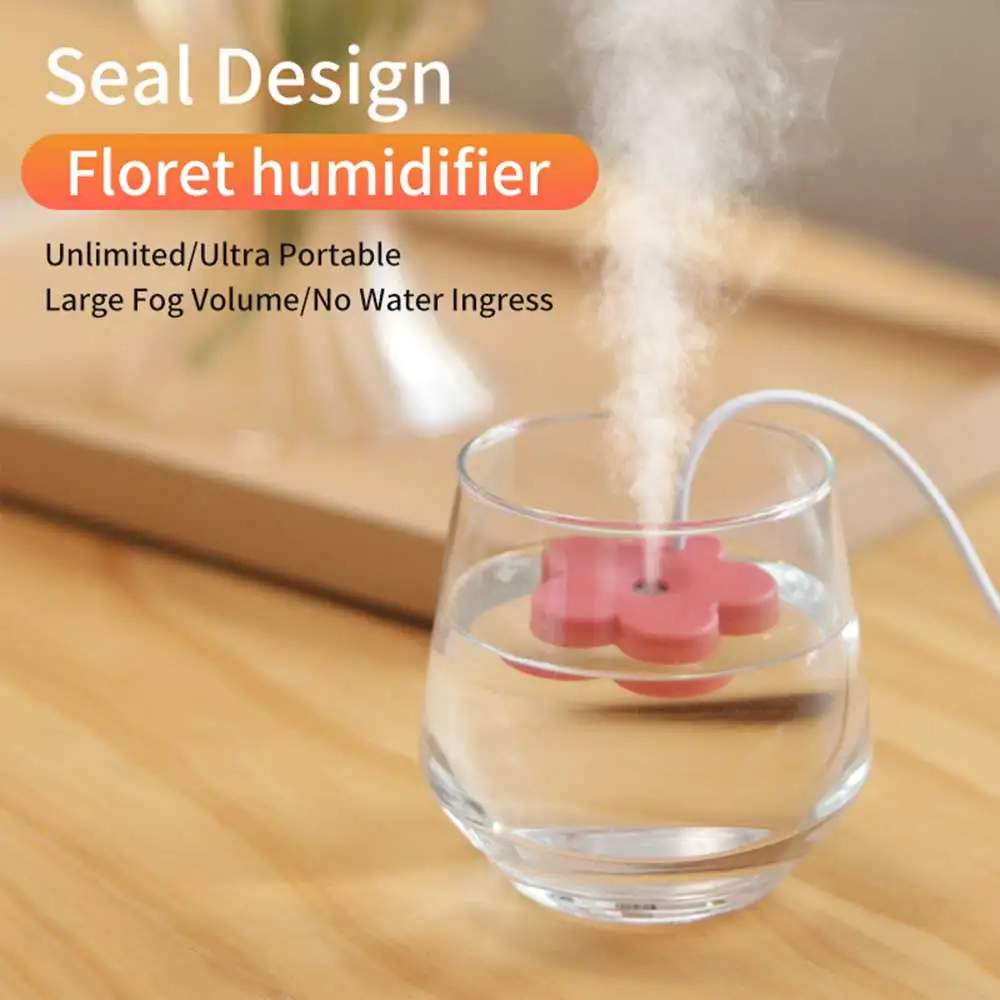 

Portable USB Air Purifier Petal Shape Atomizer Fog Sprayer Diffusers Aromatherapy for Home Office Bedroom Humidifier