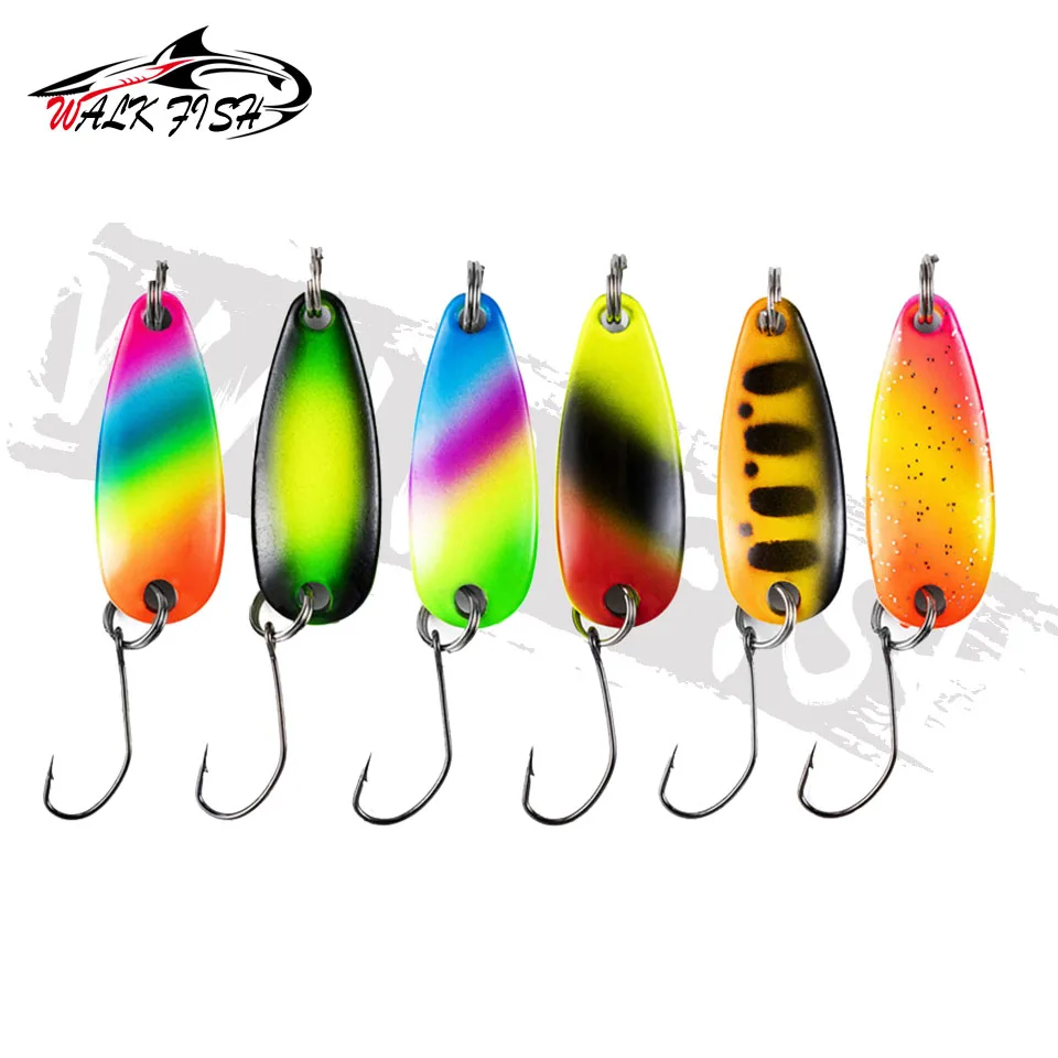 Description Picture 4 of itemWALK FISH 1PCS Trout Spoon Bait 2g 3g 3.5g Metal Fishing Lure With Single Hook Hard Bait Lures Trout Perch Chub Salmon