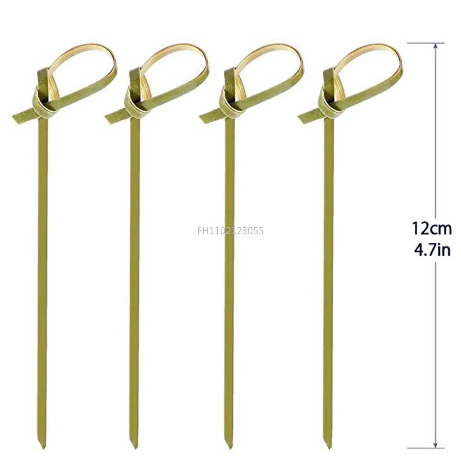 100pcs Disposable Bamboo Skewers Fruit Fork Cocktail Prikkers Forks Food Picks Wedding Party Cake Dessert Salad Sticks Toothpick