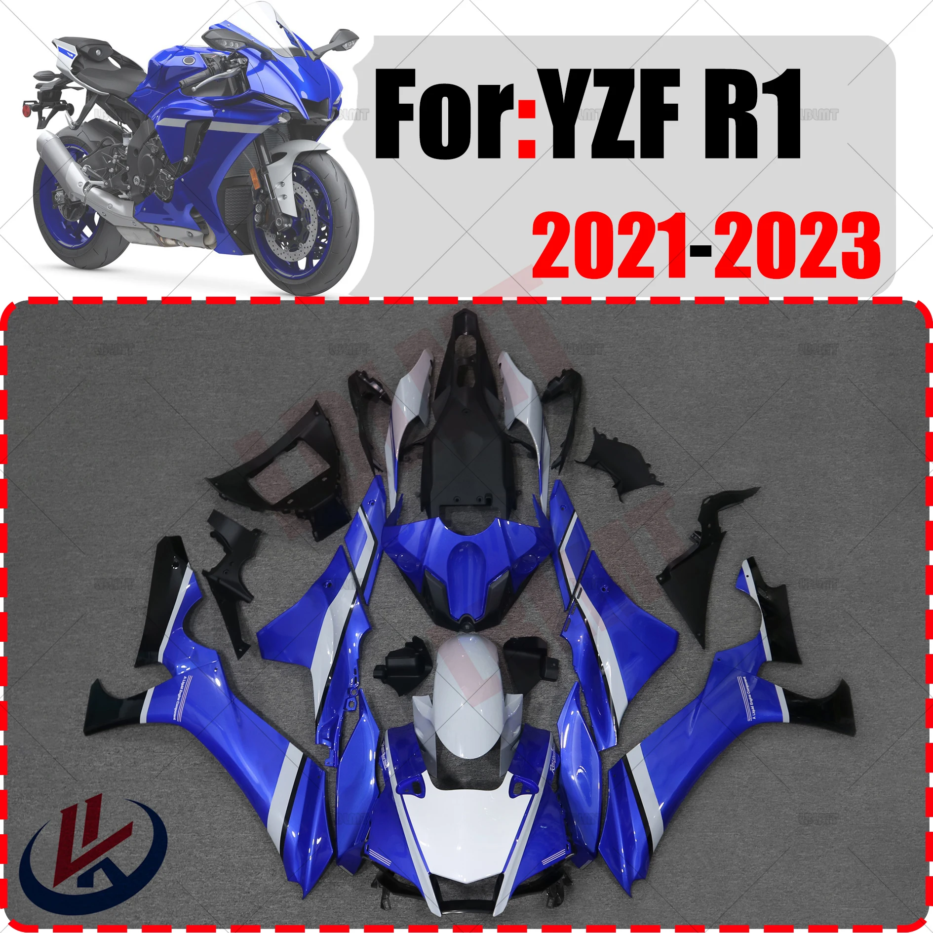 

For YAMAHA YZFR1 2021 2022 2023 ABS Motorcycle full Fairing Kit Fit For YFZ-R1 YZF R1 2021 2022 2023 Bodywork Fairings