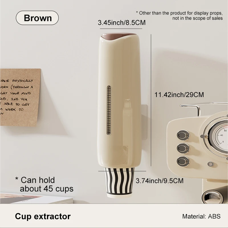 Perforation-Free Wall-Mounted Water Dispenser Cup Holder