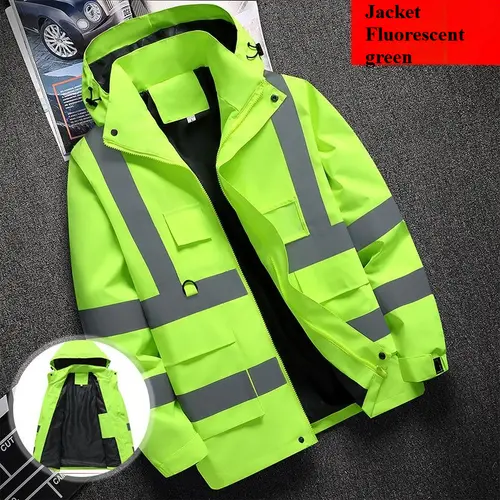 Men's workwear jacket construction clothing building clothing outdoor work clothes windproof waterproof  reflective strip - Image 4