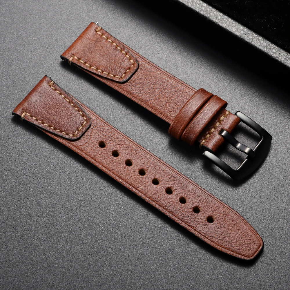 Versatile Leather Quick Release Watch Band - Premium Universal Strap Replacement