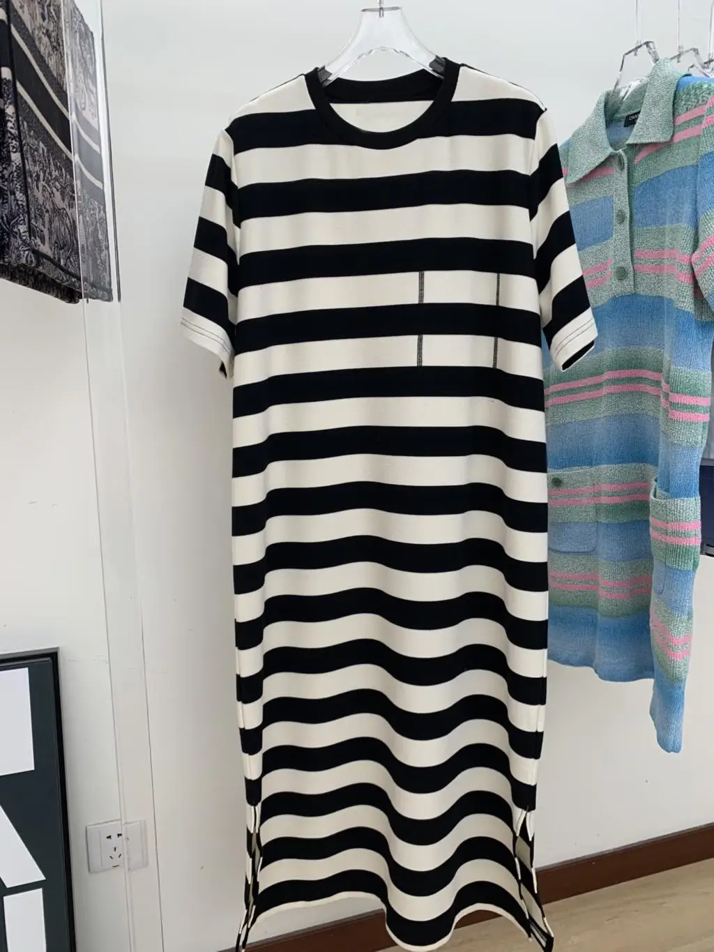 

Dress round Collar Design Fashionable Elegant Slim Fit Casual All-Matching 2023 spring women's new hot