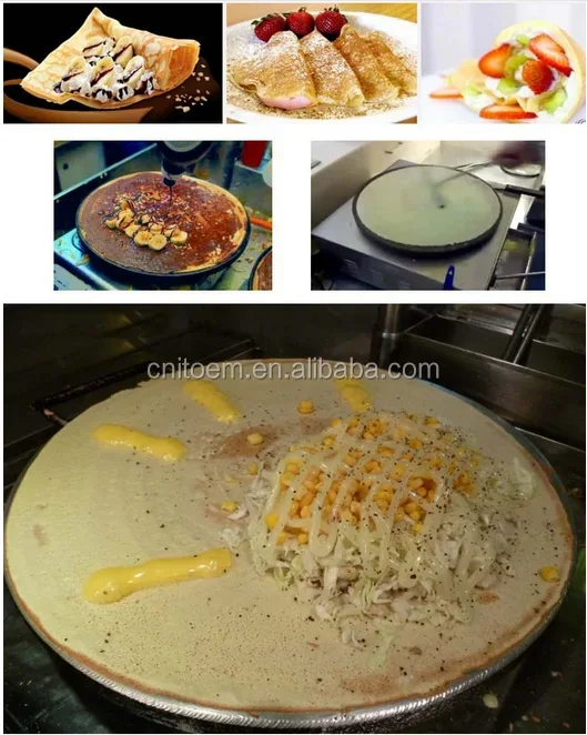 C2R Double Plate Pancake Machine Stainless Steel Gas Commercial Crepe Maker 2