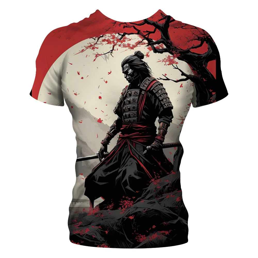 Judo Samurai 3d gedruckt Herren T-Shirt Mode Persönlichkeit japanische Ninja kreative Mode Trend lässig kurz ärmel ige neue Top