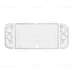 Clear Soft TPU Protective Case for Gaming Console - Transparent Protector Shell with Split Skin Design (Transparent)