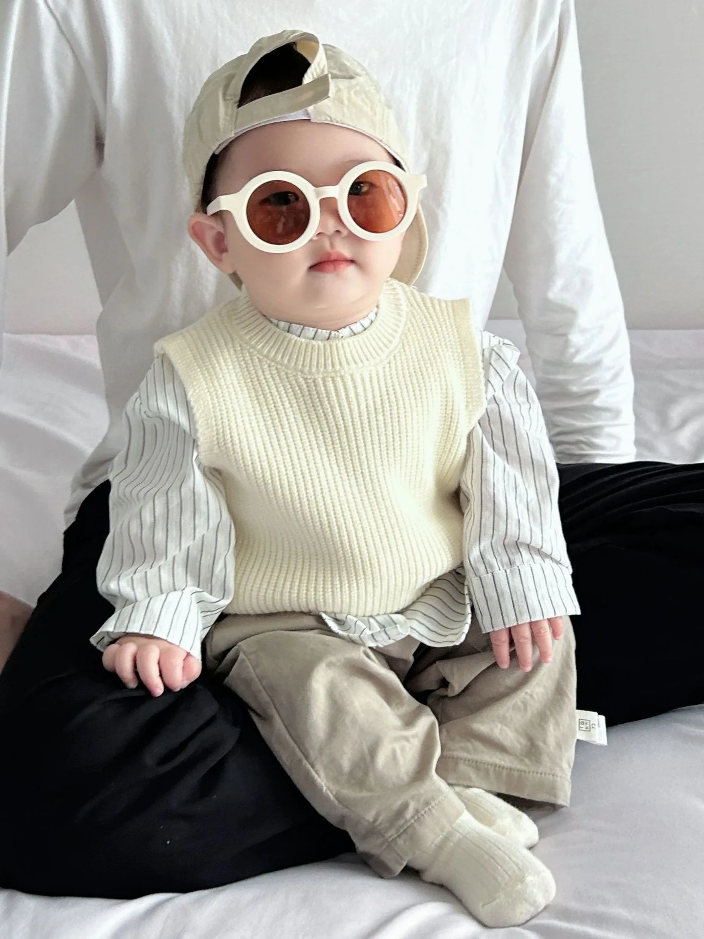 Autumn New Baby Sleeveless Knitted Vest Solid Infant Boy Girl Versatile Sweater Vest Children Casual Tops Toddler Clothes