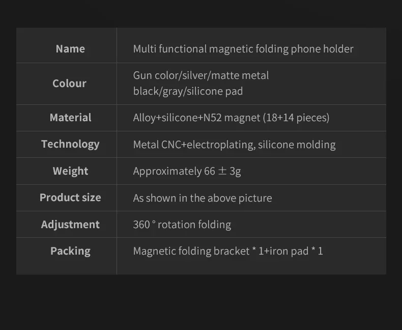 Magnetischer Telefonringhalter mit doppelseitiger Magnetfunktion