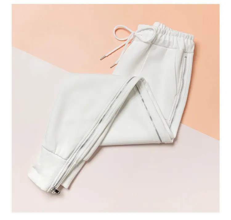 Frauen Zipper Harem Hosen Lose Streetwear Jogginghose Casual Leggings Mode Koreanische Weibliche Cargo Hosen Womnn Hip Hop Hosen – Detail 21